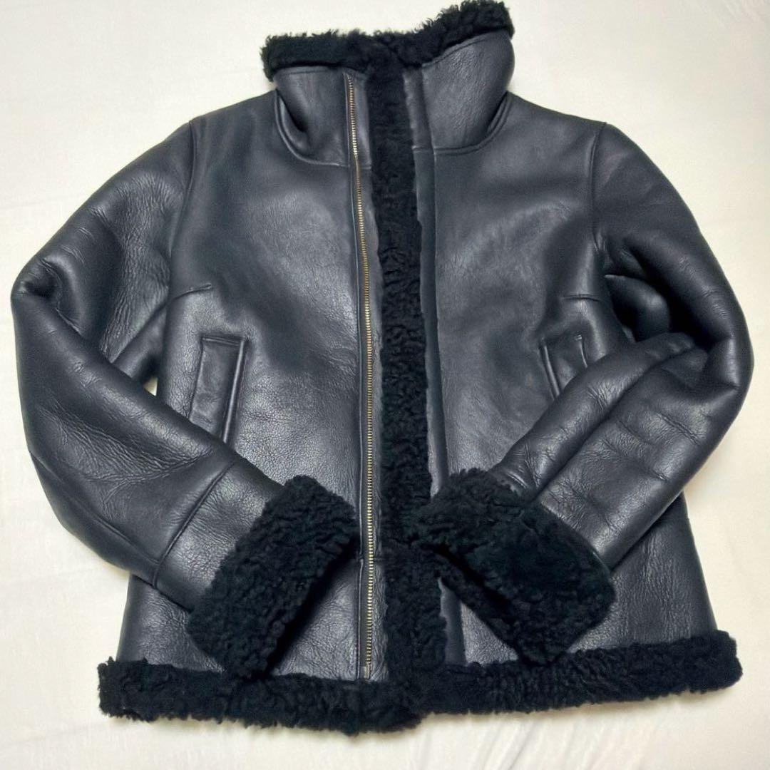 【美品】UNITED ARROWS ムートンライダースジャケット　38