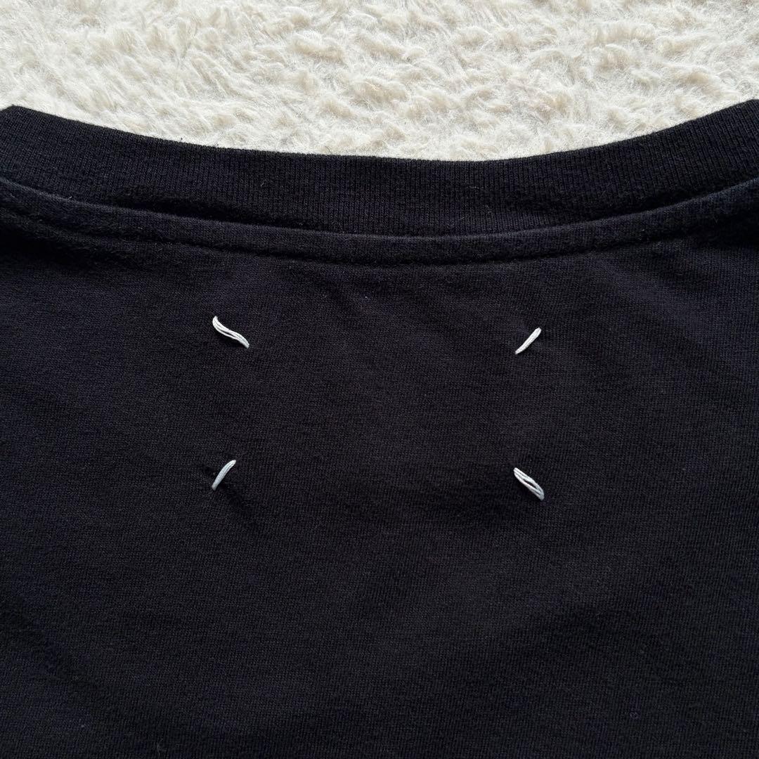 【美品】マルタンマルジェラ ロンT 4つタグ 切替 ドッキング ブルー系 44