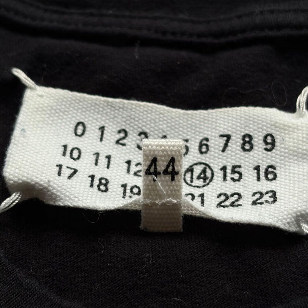 【美品】マルタンマルジェラ ロンT 4つタグ 切替 ドッキング ブルー系 44