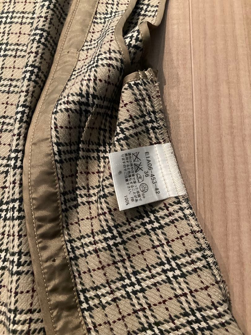 バーバリーブルーレーベル トレンチコート ノバチェック ベルトライナー付