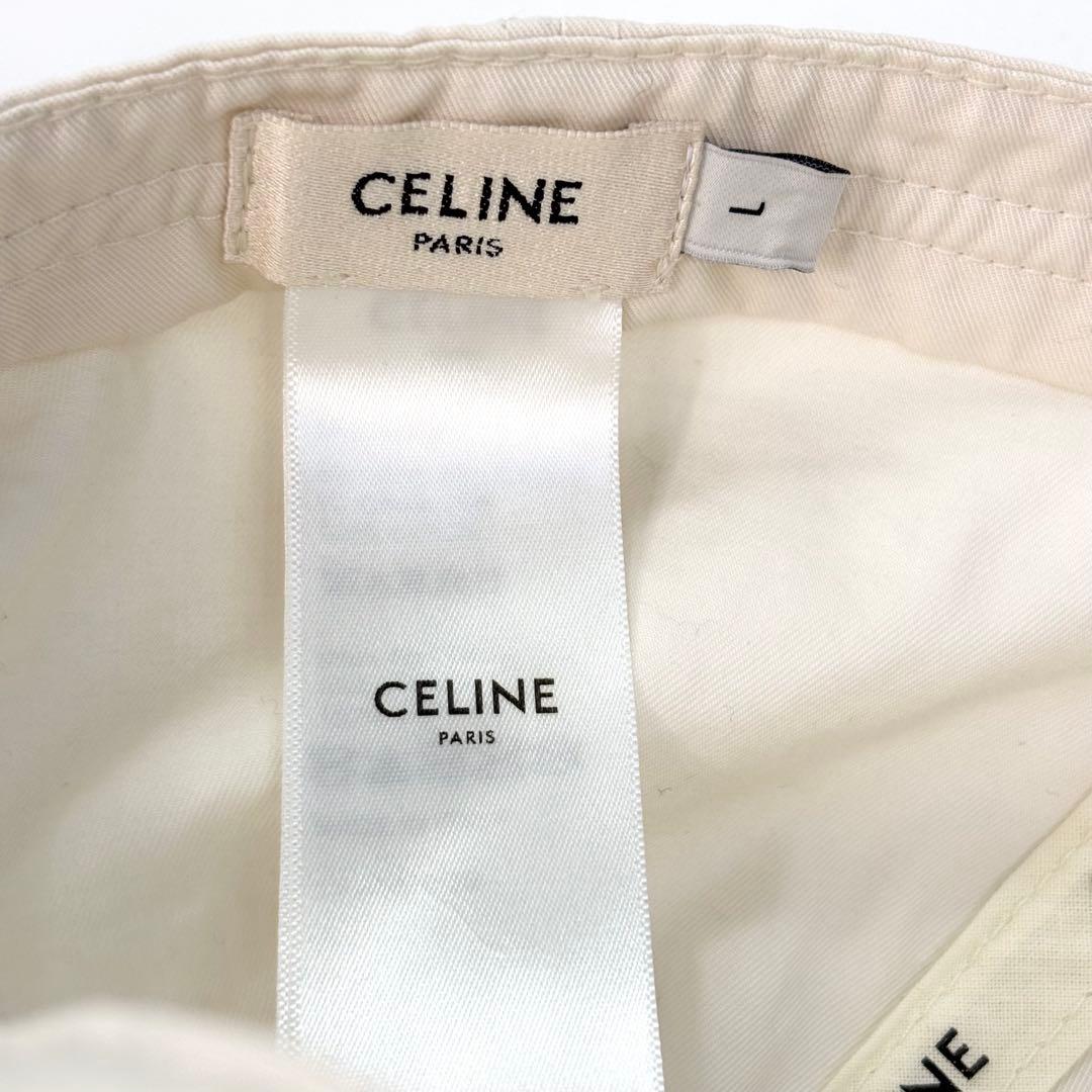 CELINE セリーヌ ベースボールキャップ トリオンフ 白