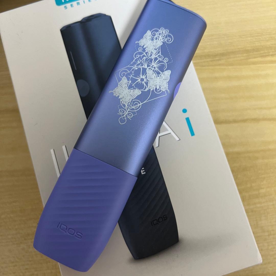アイコス　イルマイ　ワン レーザー加工　蝶々　iqos ilumaｉone 紫