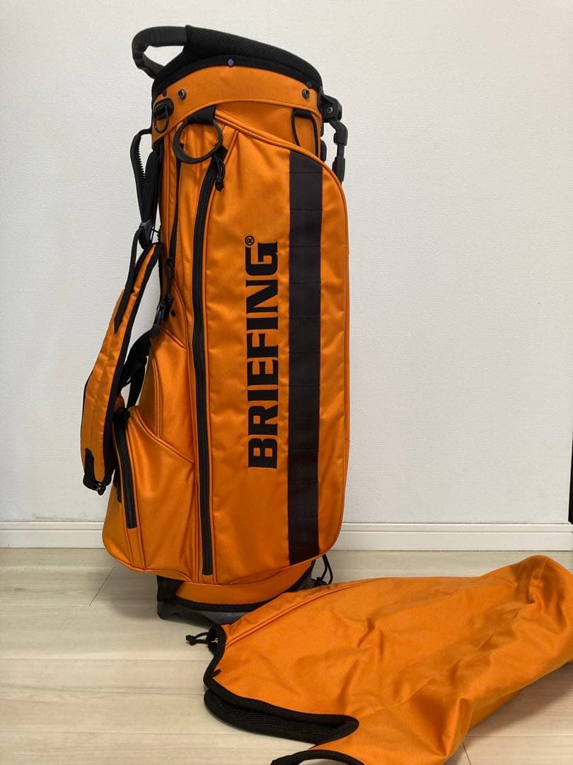 ゴルフキャディバッグ　BRIEFING ブリーフィング　濃オレンジ