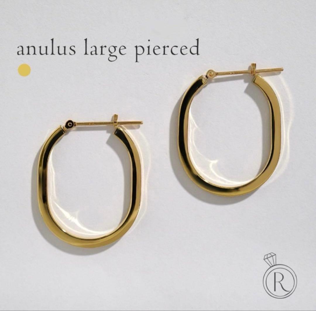 保証書付き　RAPA K18 YG アノルス ラージ フープピアス