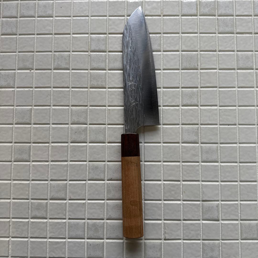 伝統工芸士　黒崎優　樹氷　スーパーゴールド２　欅　三徳包丁　越前打刃物