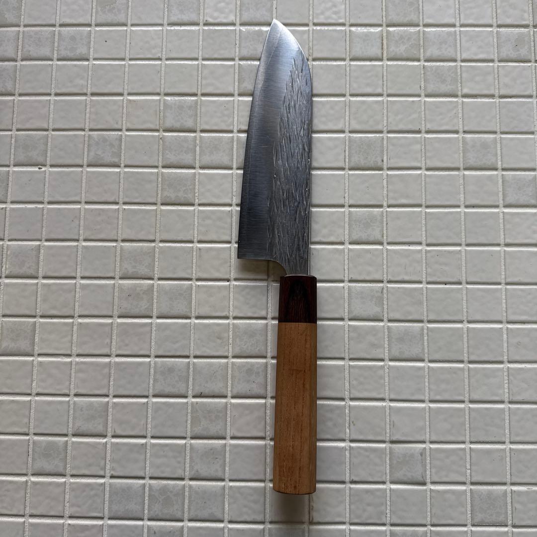 伝統工芸士　黒崎優　樹氷　スーパーゴールド２　欅　三徳包丁　越前打刃物