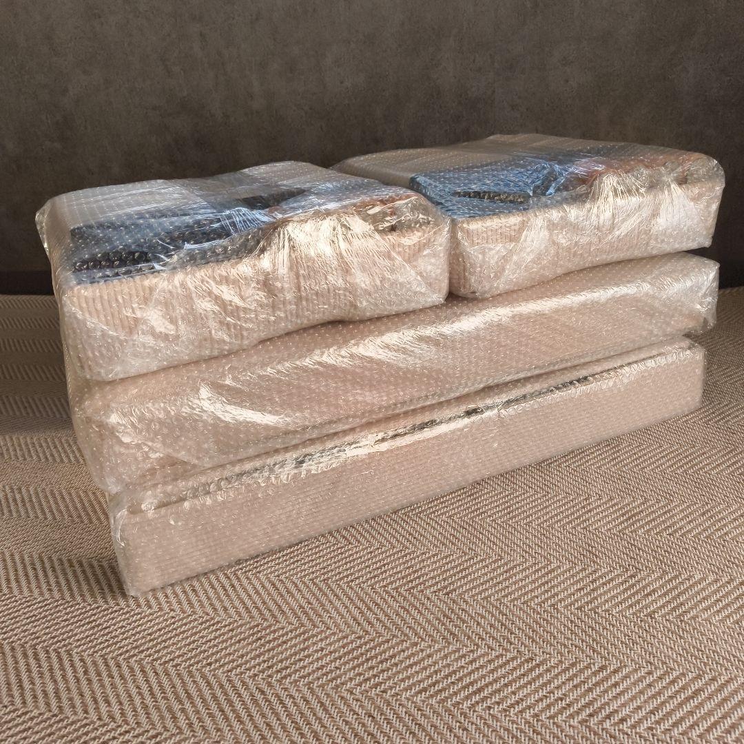 収納付きベンチスツール アイボリー コーデュロイ調 オットマン 4点セット