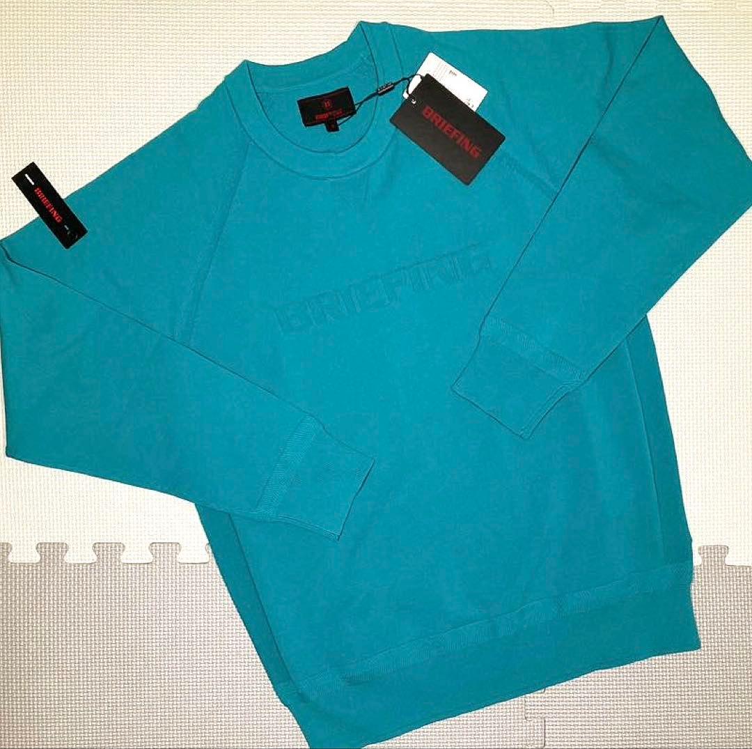 BRIEFING GOLF MS CREWNECK KNIT（ターコイズ／M）