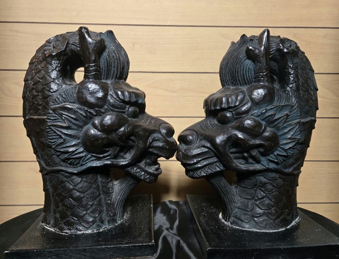 龍 置物 (阿吽一対) 風水