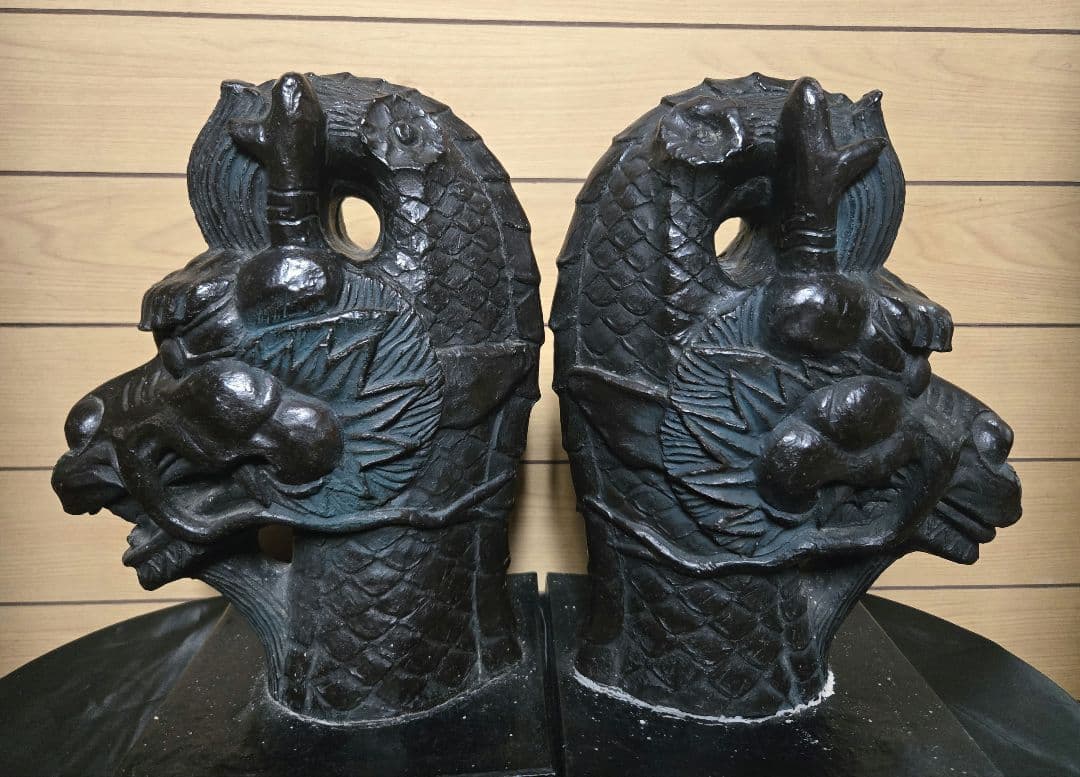 龍 置物 (阿吽一対) 風水