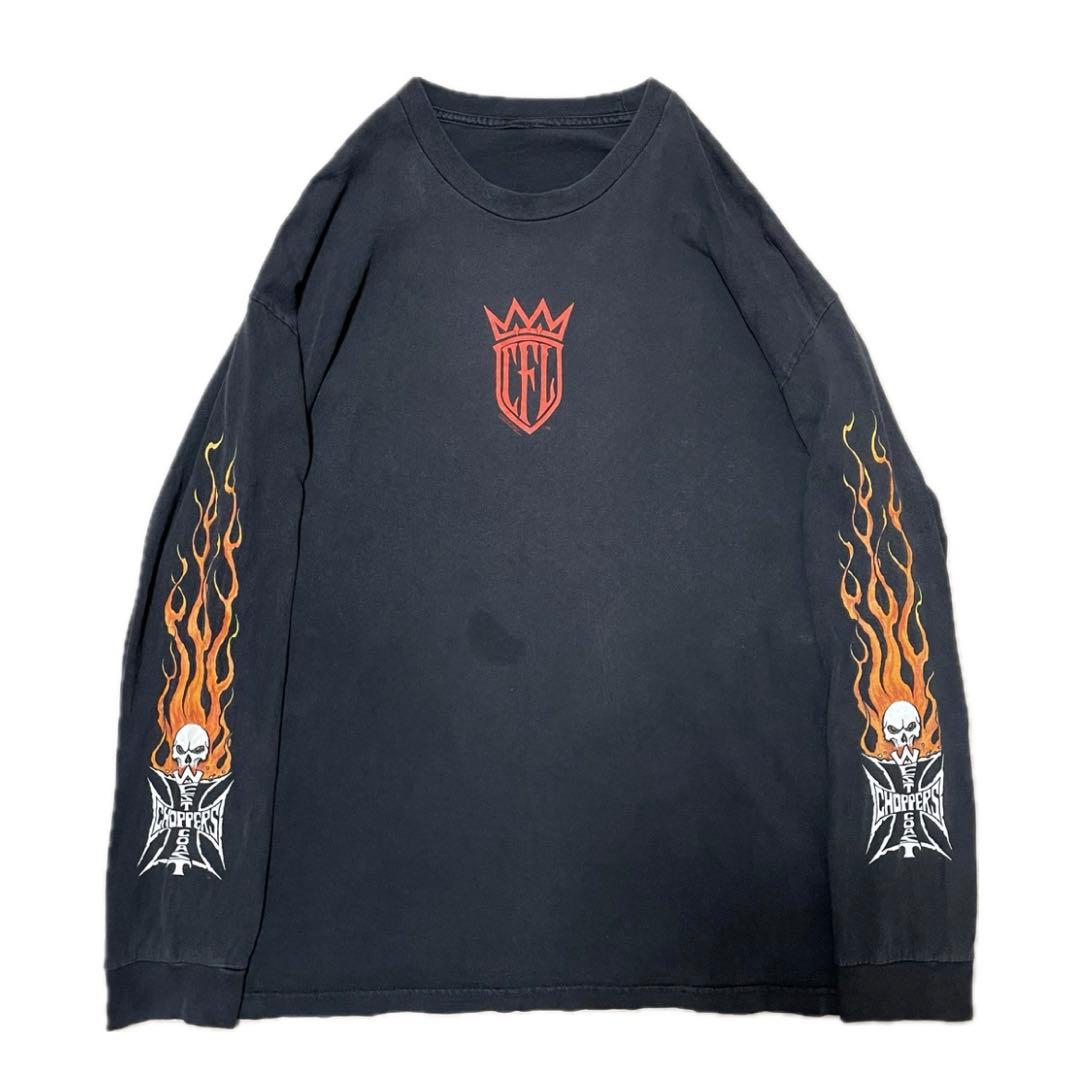 D*D様 00s WEST COAST CHOPPERS フレイム ロンT ブラ