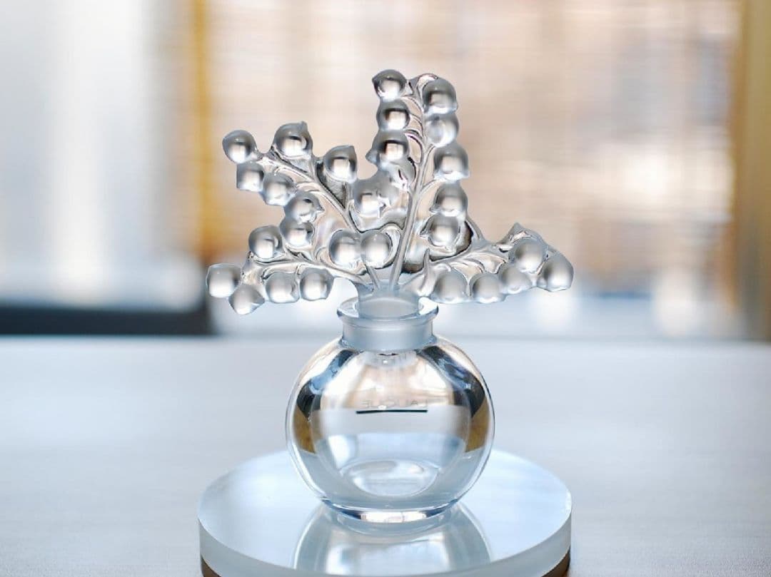 未使用品 ラリックLALIQUEクリスタル 香水瓶すずらんクレールフォンティーヌ