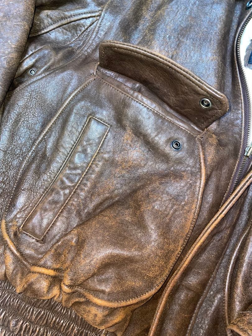 【希少】AZEANIA DE-LUXE レザージャケット 羊革 ボアインナー付