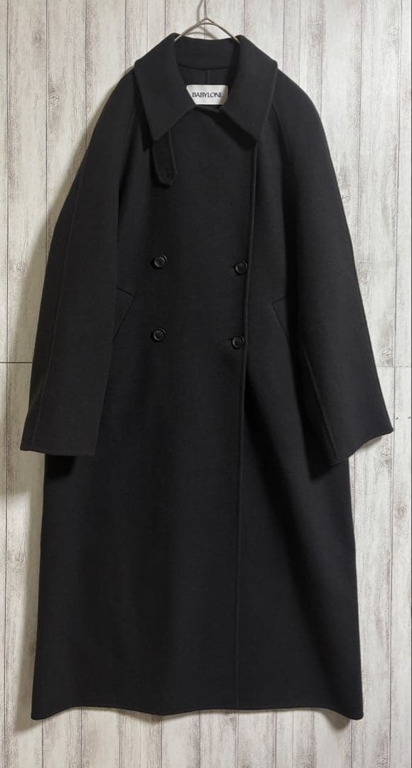 BABYLONE リバーダブルロングコート チャコール グレー タグ付き