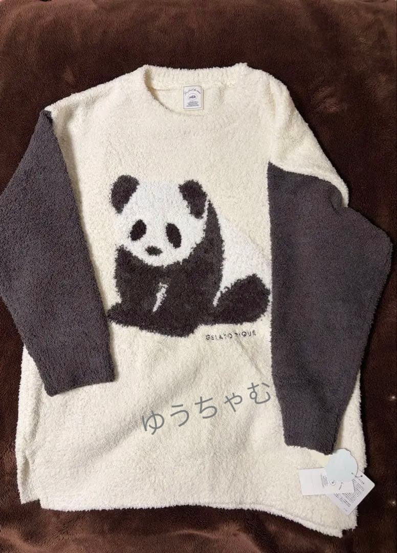 ☆人気完売品ジェラートピケ ♡ パンダジャガードBIGプルオーバー♡リブレギンス