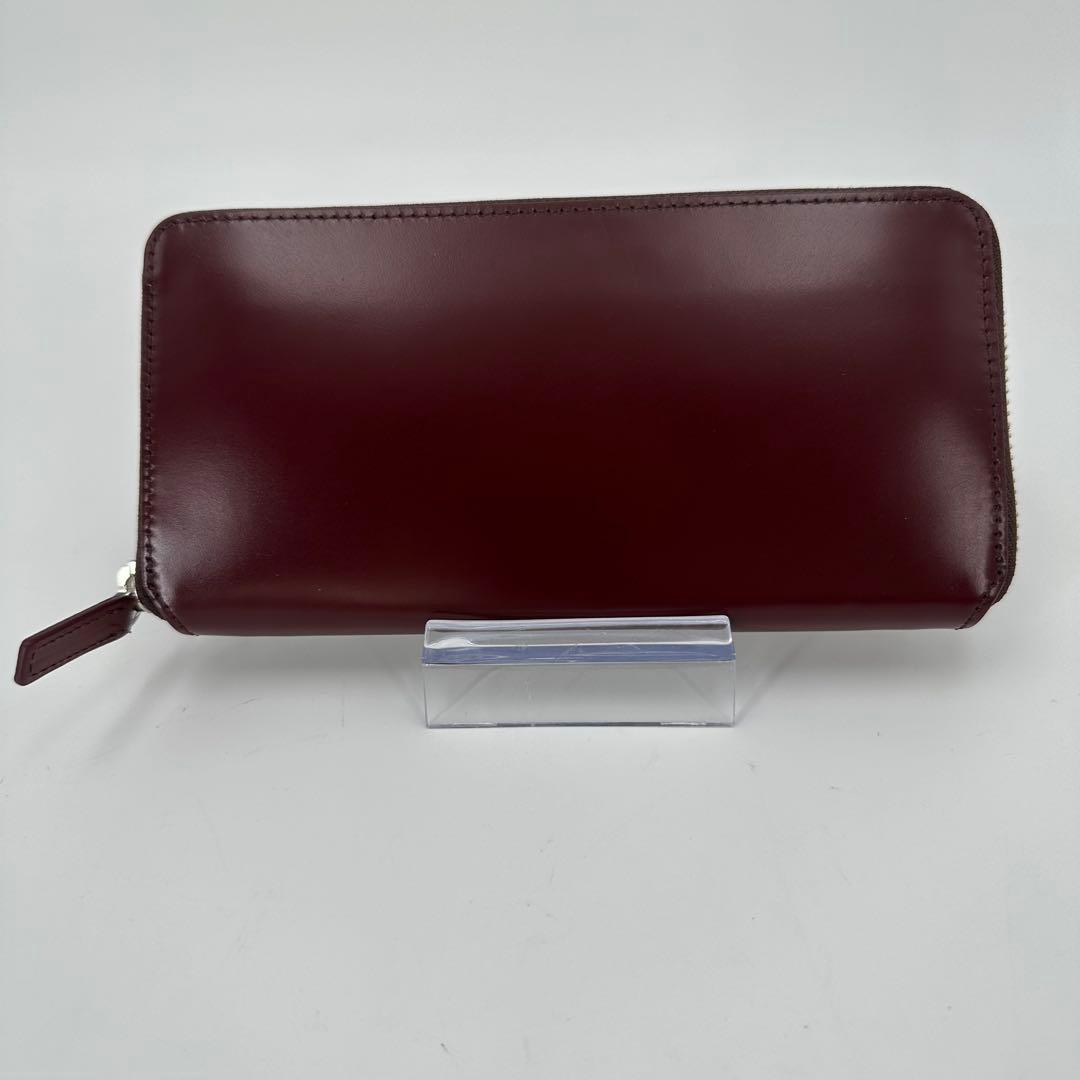 えーけー新品プレリーギンザ長財布ラウンドファスナー　茶色　馬革　レザー