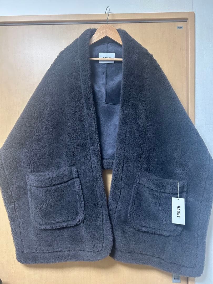 HAUNT ボアストール　ダークグレー