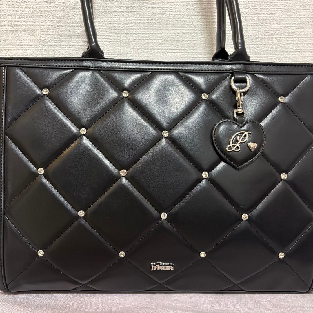 pium ビジューキルティングトートバッグ