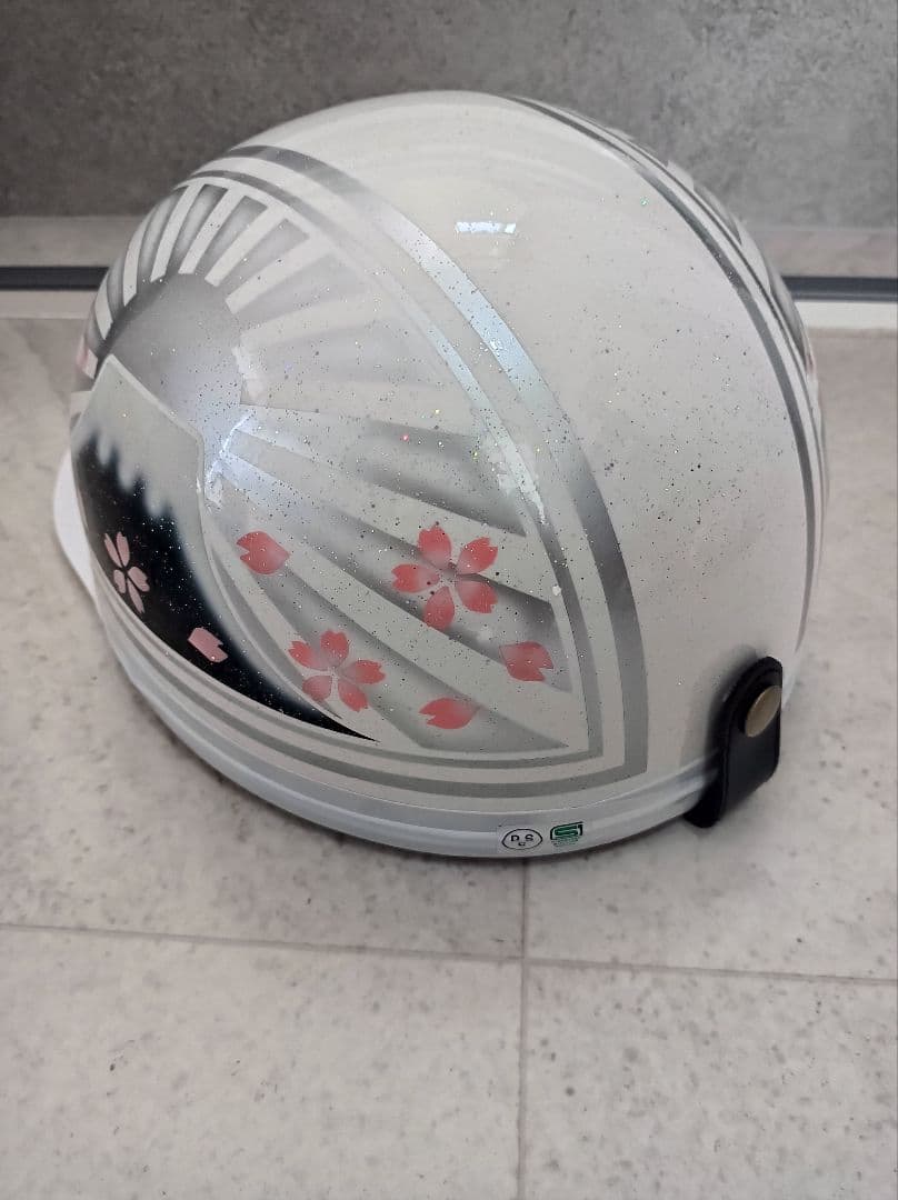 カスタムコルク半　白✘シルバー富士日章　七色ラメ