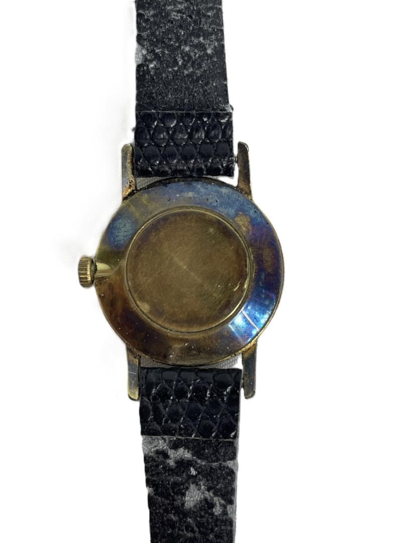 ◆OMEGA ゴ－ルド文字盤 ラウンド 2針 手巻き 腕時計 09253