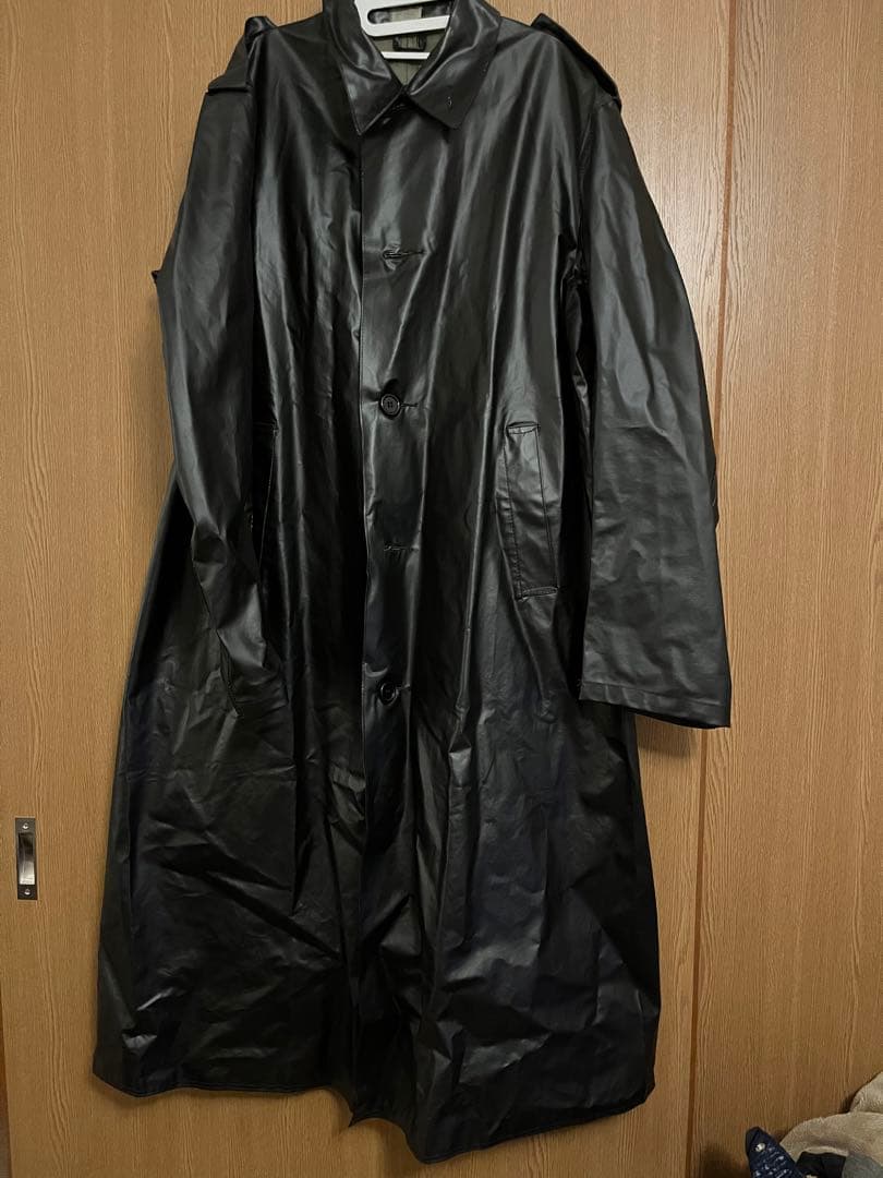 スウェーデン軍　ブラック レイン　トレンチコート