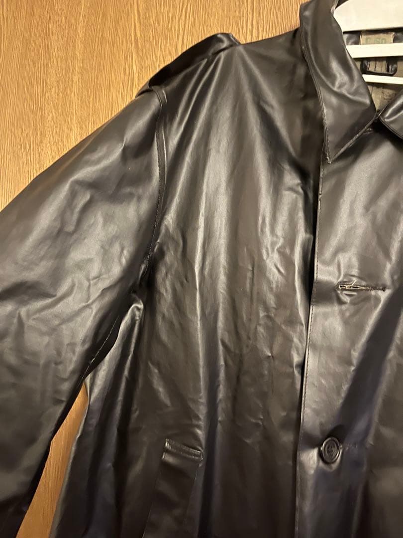 スウェーデン軍　ブラック レイン　トレンチコート