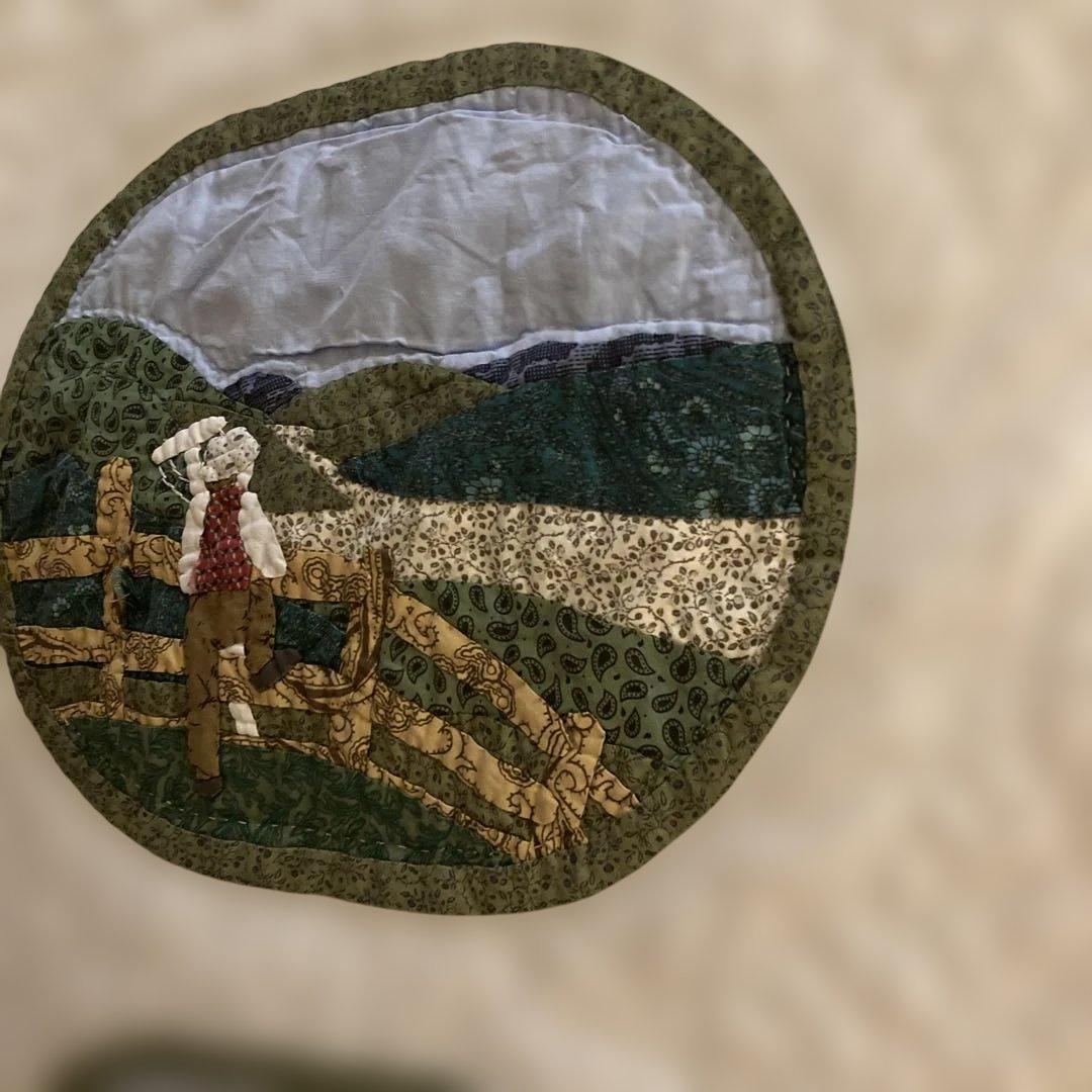 LLビーン 農村風景デザインのキルティング生地