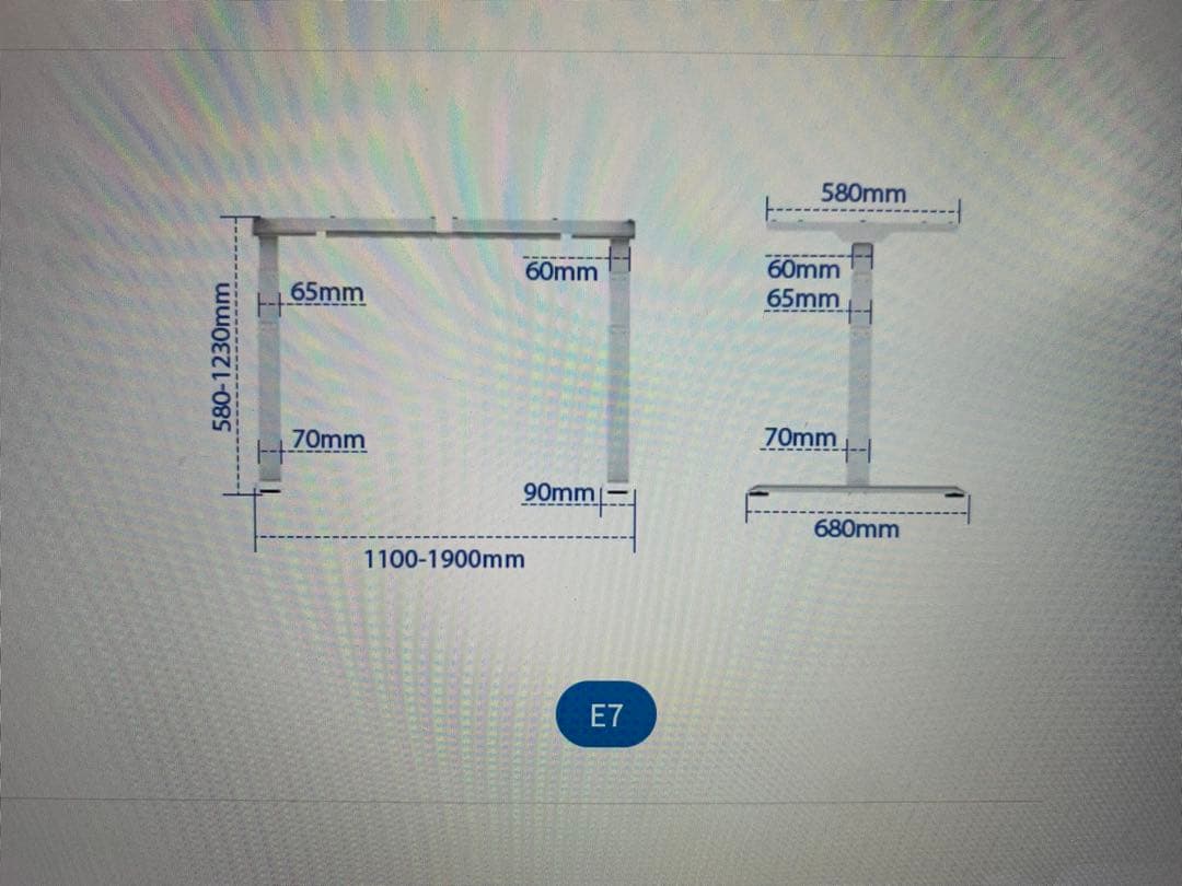 ［洋服屋gentle様］電動昇降デスクFLEXISPOT E7 天板付き