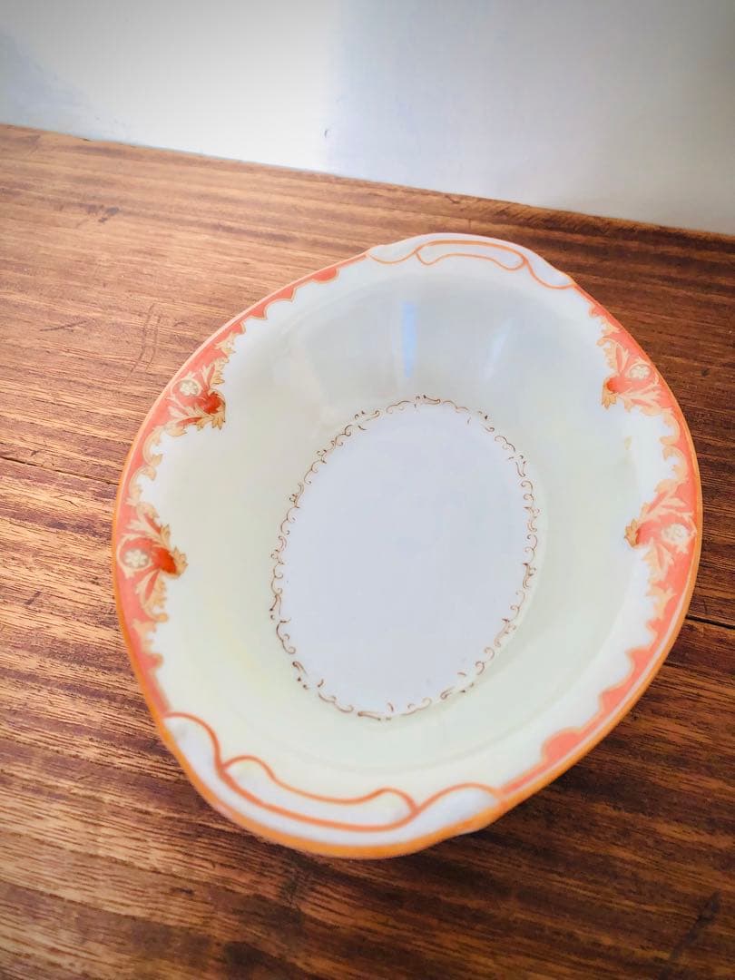 オールドノリタケ　カレー皿　深皿　洋風皿　花柄