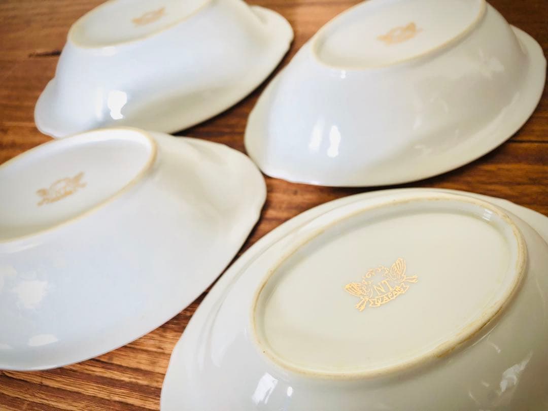 オールドノリタケ　カレー皿　深皿　洋風皿　花柄