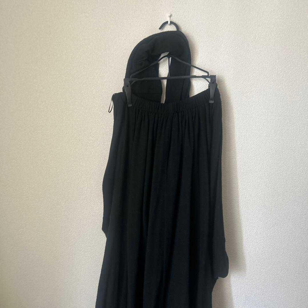 ブラック フレアロングスカート