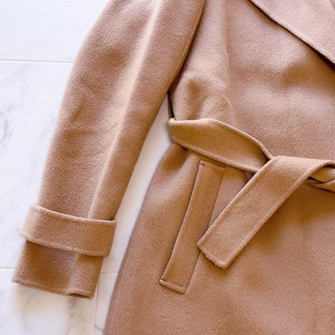 Theory カシミヤ混 ベルテッド ダブルフェイス コート P ベルト付