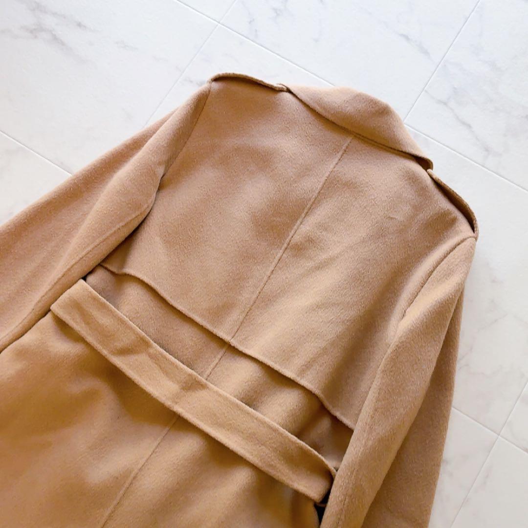 Theory カシミヤ混 ベルテッド ダブルフェイス コート P ベルト付