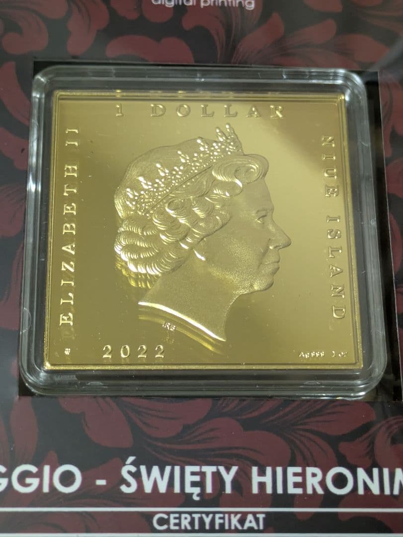 執筆する聖ヒエロニムス　1オンス純銀