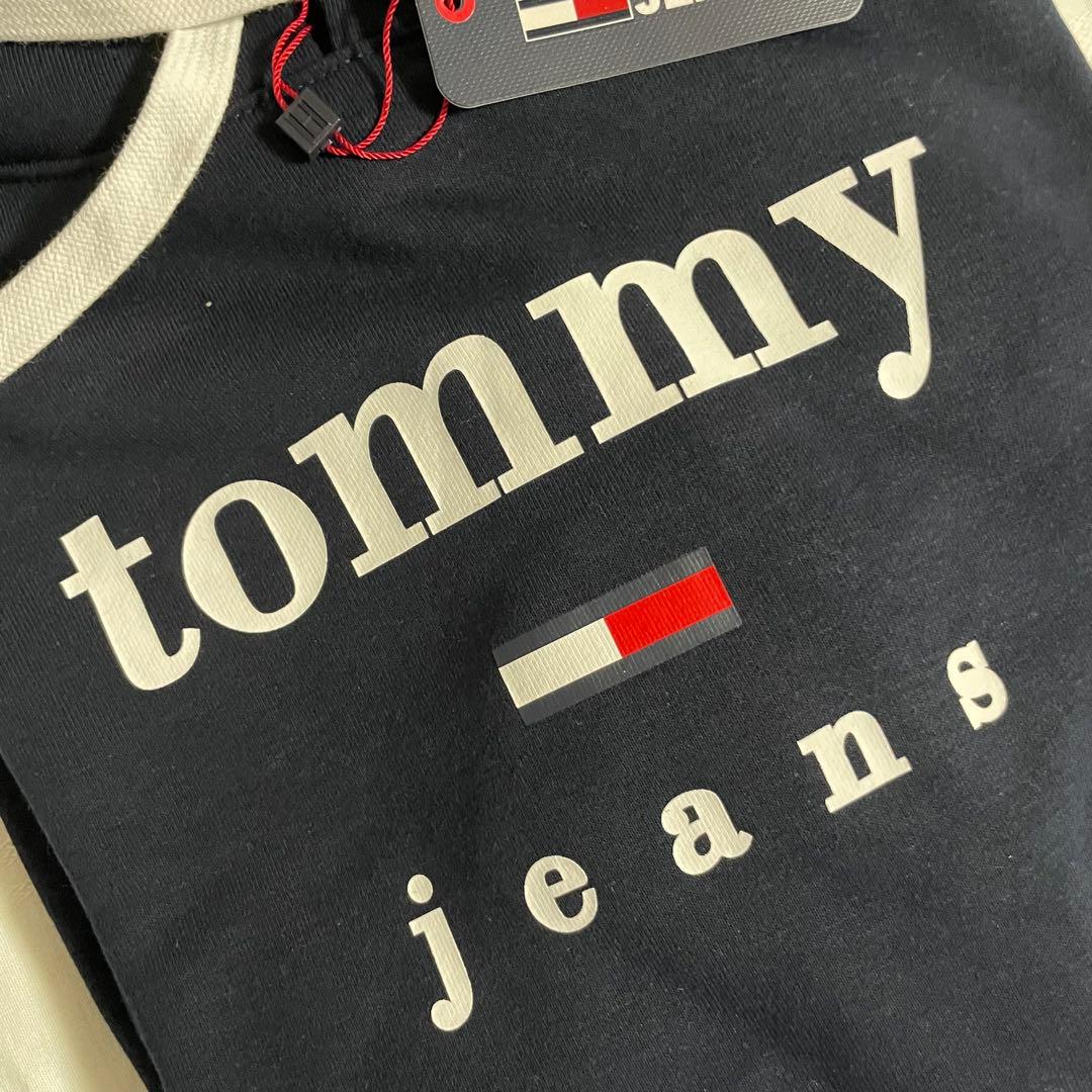 【新品】トミーヒルフィガー　ワンピース　 L 濃紺　ロゴ