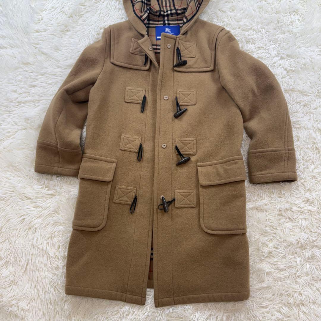 バーバリーブルーレーベル ノバチェック ダッフルコート 裏地ノバチェック 38