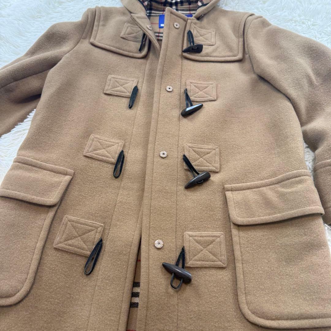 バーバリーブルーレーベル ノバチェック ダッフルコート 裏地ノバチェック 38