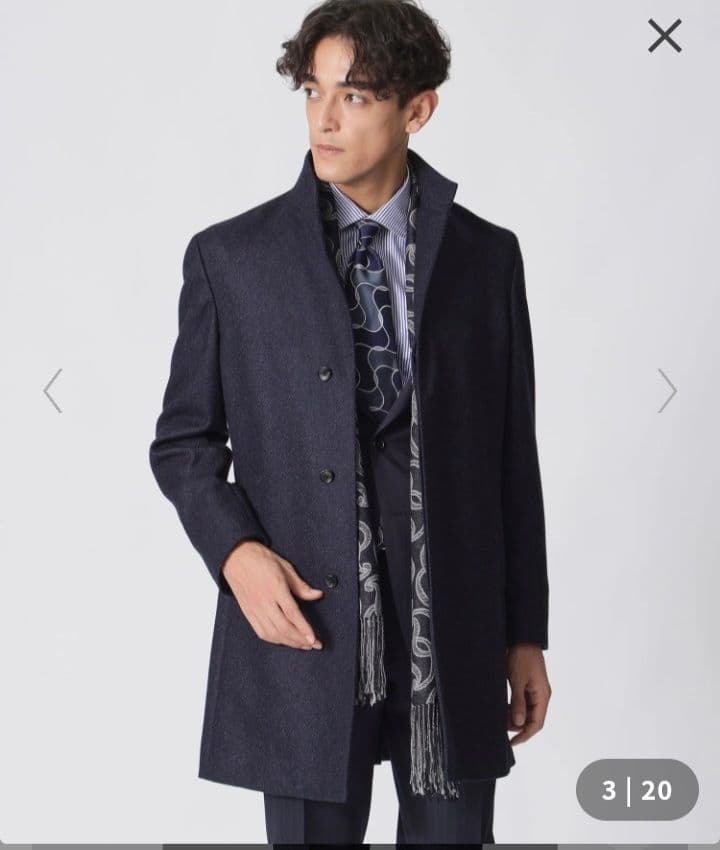 PaulStuart カシミヤ混スタンドカラーコート（現行品）新品未使用タグ付き