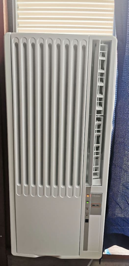 【美品】2024年製Haier窓用エアコンJA−16Zハイアール　枠・リモコン付