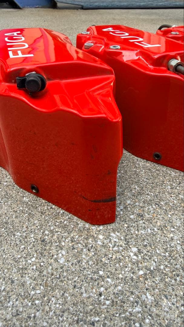 FUGA ブレーキキャリパー レッド 4個セット　ウェーバースポーツ