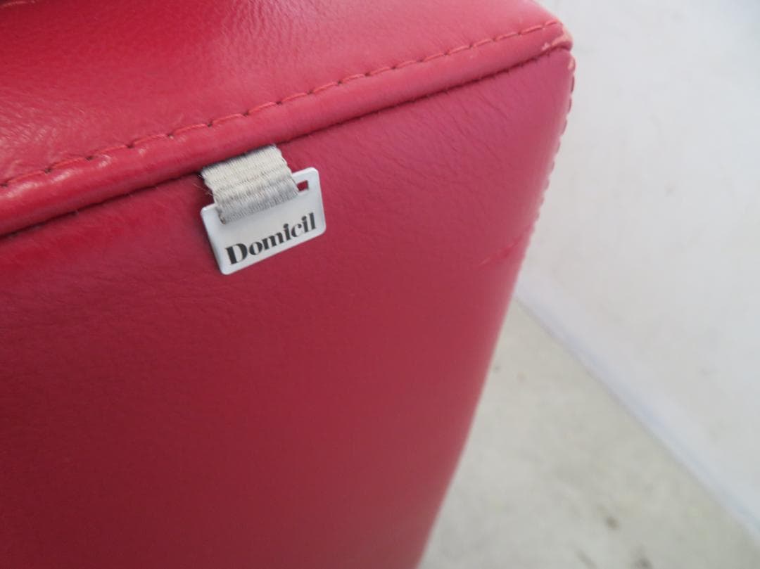 IDC大塚家具■ドミシール■総革■赤■3人掛けソファ■最高級■32万■