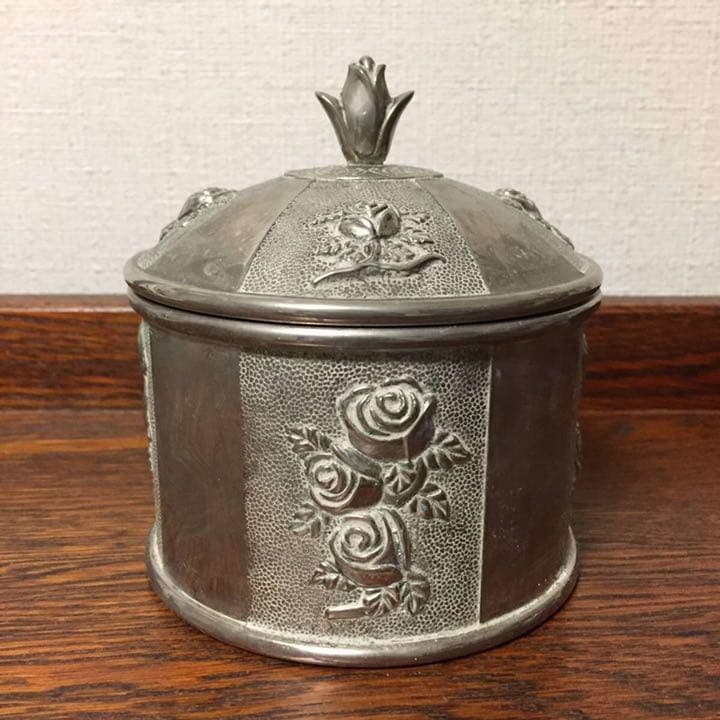 ビンテージ☆ジュエリーケース 宝石BOX小物入れシルバー