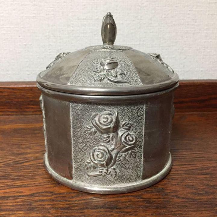 ビンテージ☆ジュエリーケース 宝石BOX小物入れシルバー