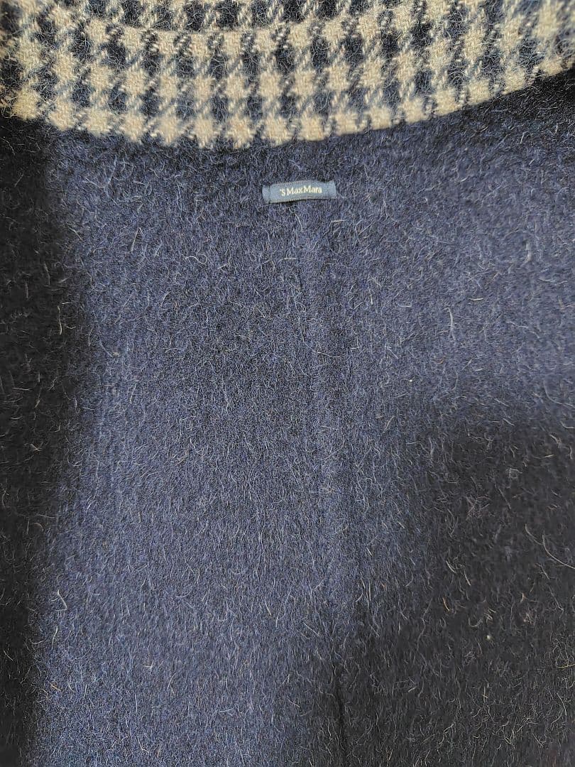 S Max Mara チェック柄 リバーシブルコート