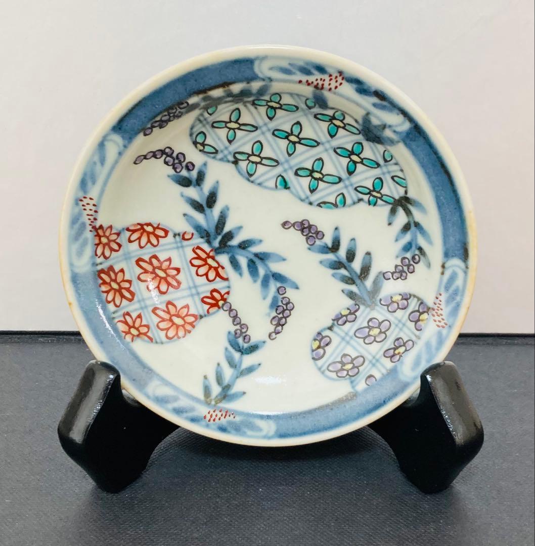 佐藤走波（五代）染錦　辻が花文　三寸皿5枚