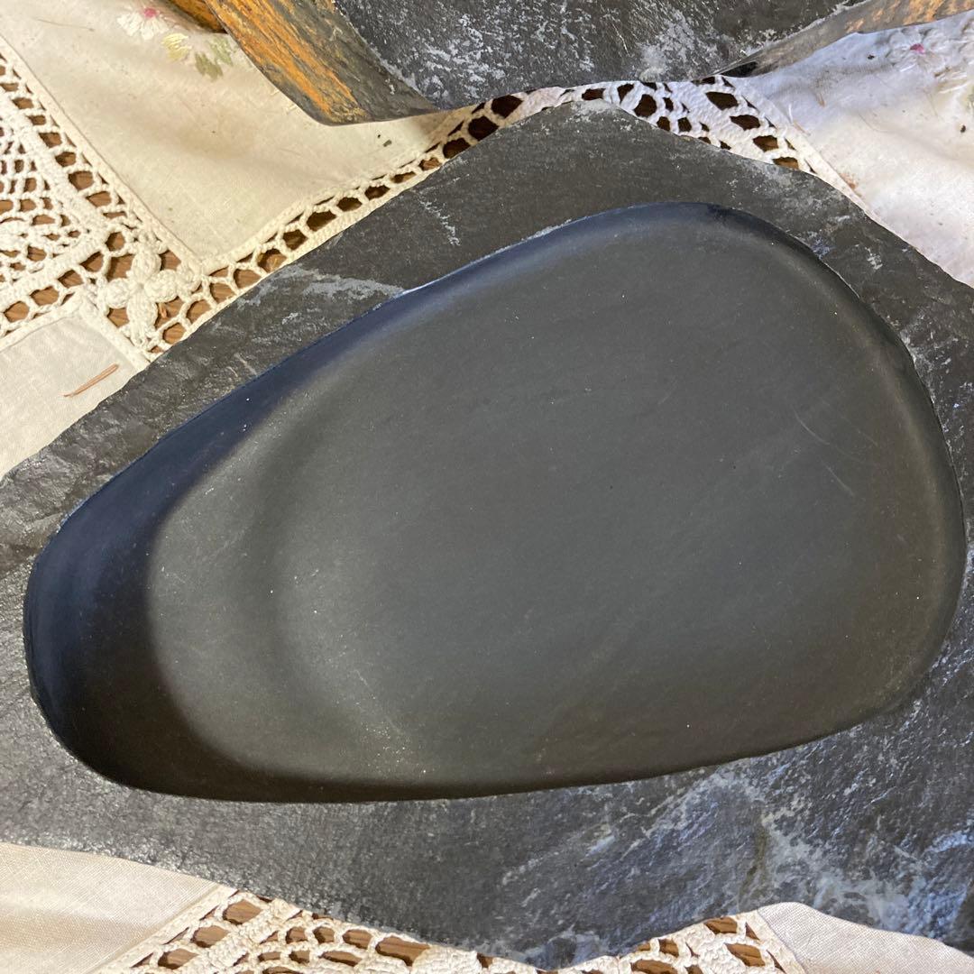 龍渓石硯　超大型共蓋付　美品　錆び色綺麗　翠川希石