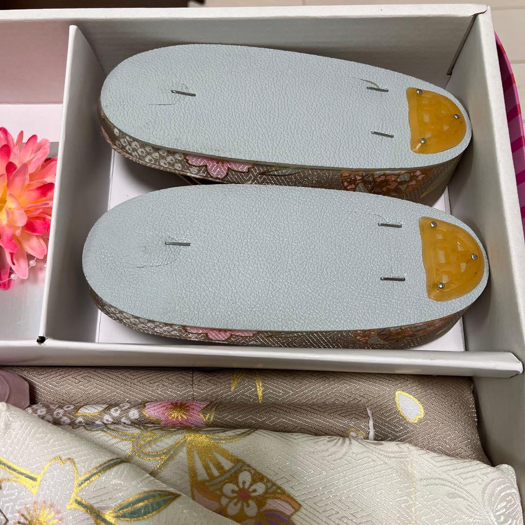 七五三 着物 3歳 女の子 【全て揃った豪華9点フルセット】 人気くすみカラー