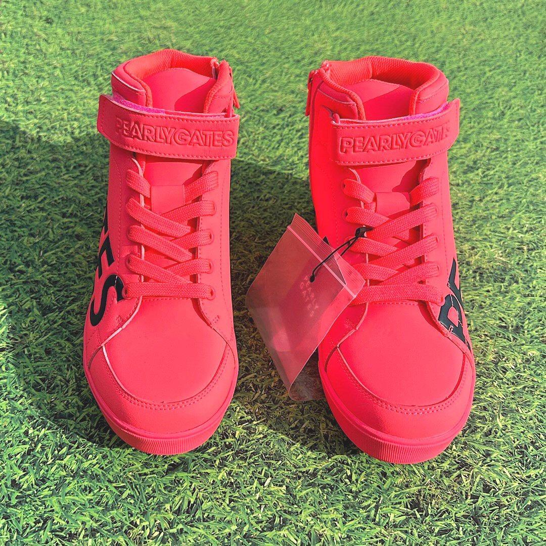 新品正規品 パーリーゲイツ 定価37400円 ゴルフシューズ ピンク 25.0