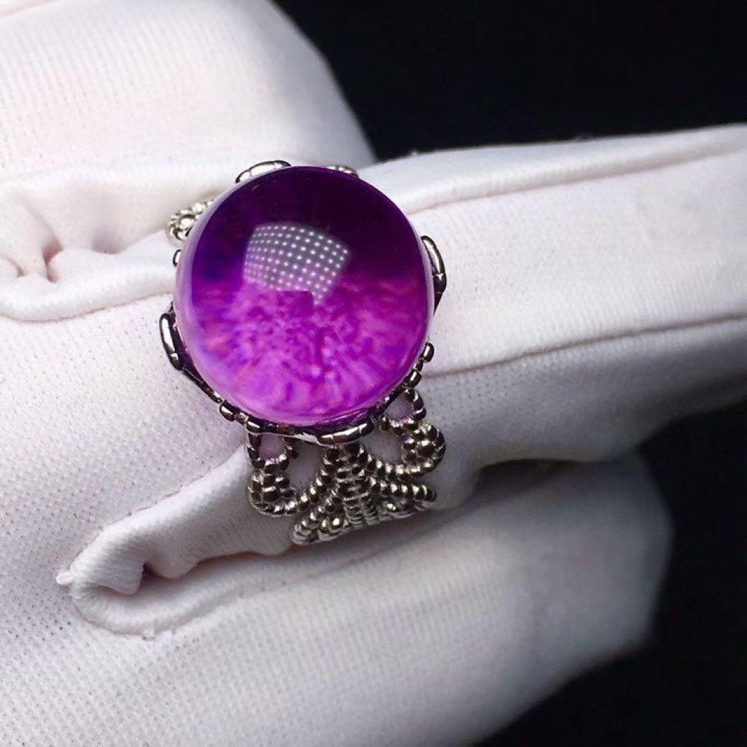 ⭐︎【天然 】アメジスト リング s925 12.5mm