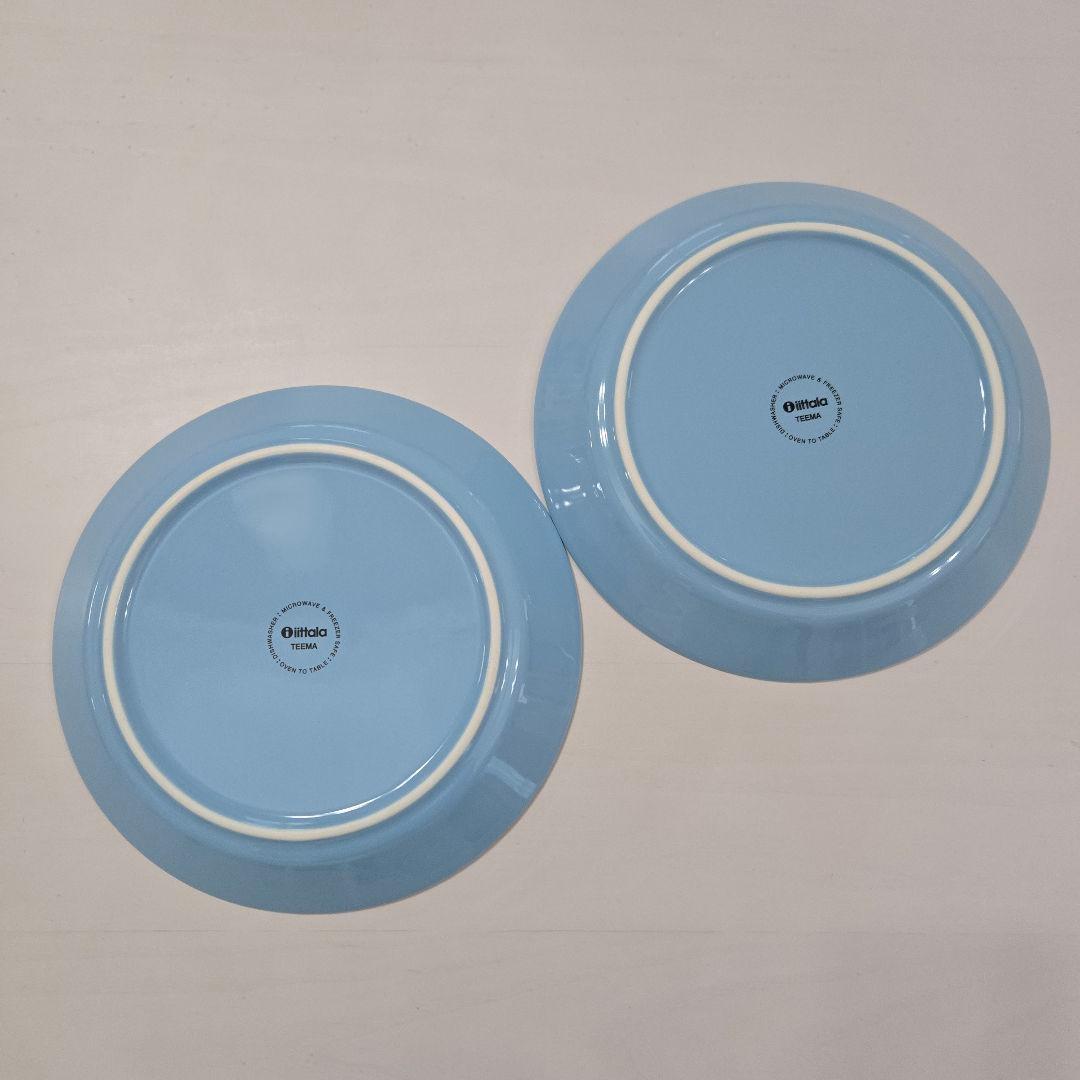 イッタラ ティーマ 陶器製皿 ライトブルー 2枚セット